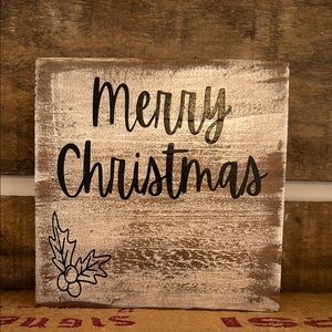 Rustic Merry Christmas Wooden Sign